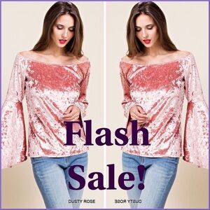🎁SALE🎁 Dusty Rose Crushed Velvet top